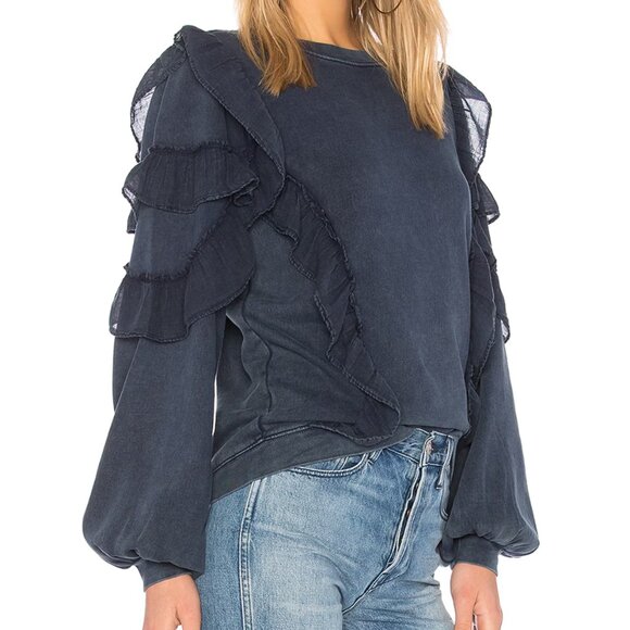 Tularosa Navy Ruffle Sweater - Picture 3 of 5